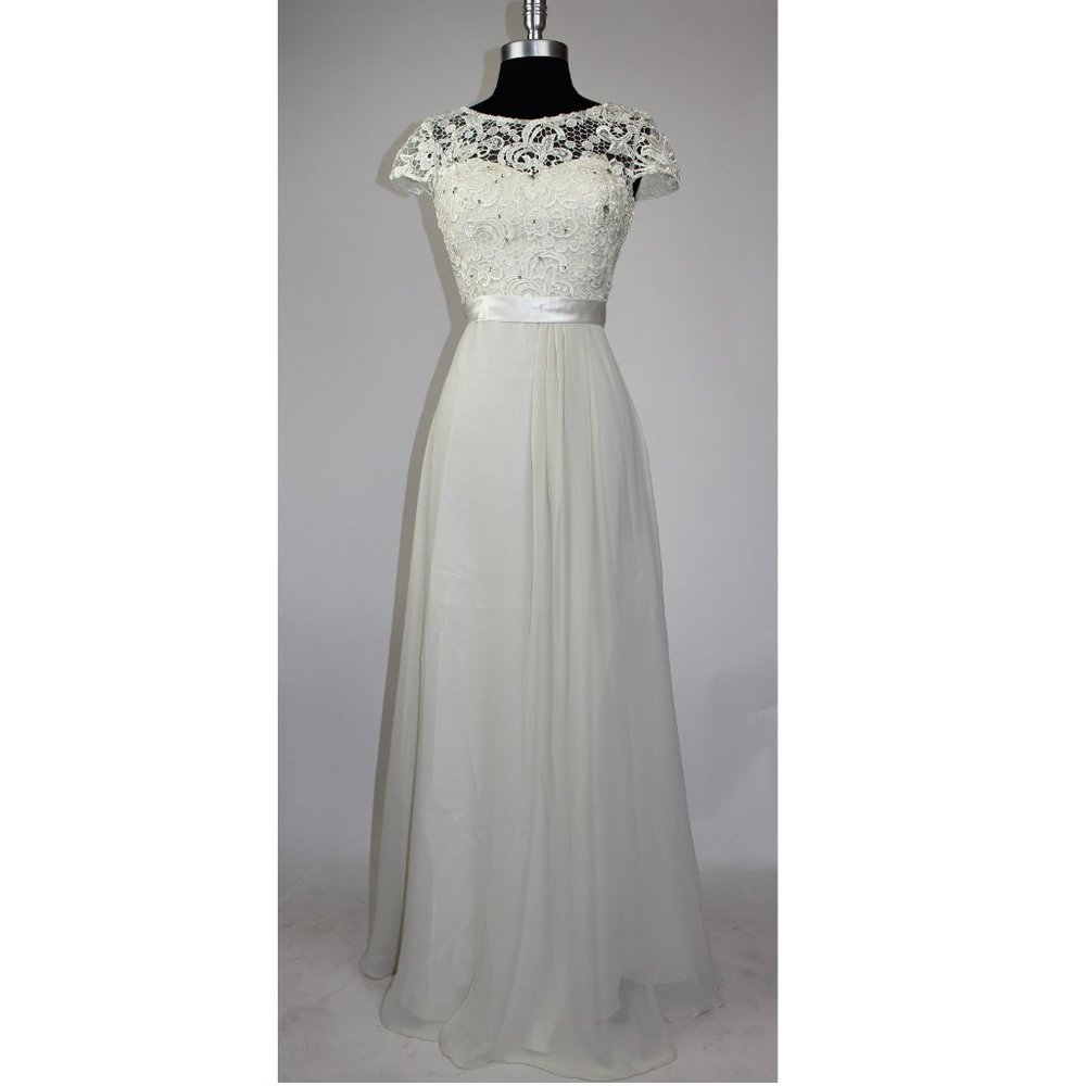Women's Formal top Lace Embroidery Mother of bride beaded Long Evening dress